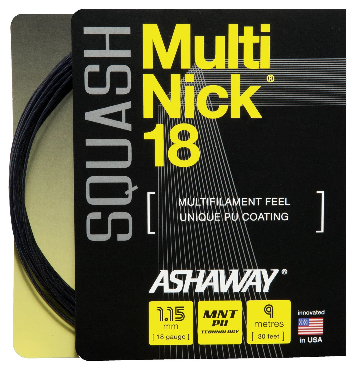 Ashaway MultiNick 18 1.15mm Squash Set 1 Ashaway MultiNick 18 1.15mm Squash Set