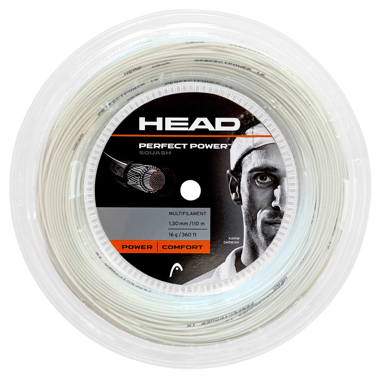 Head Perfect Power 16 1.30mm Squash 110M Reel 1 Head Perfect Power 16 1.30mm Squash 110M Reel