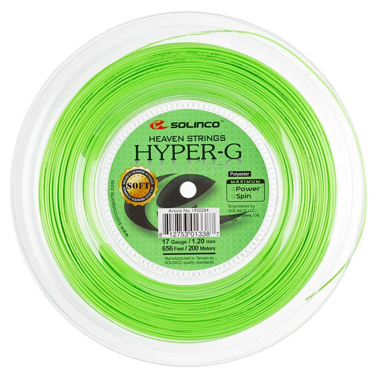 Solinco Hyper-G Soft 17 1.20mm 200M Reel 1 Solinco Hyper-G Soft 17 1.20mm 200M Reel